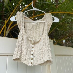 SMALL Oatmeal Knit top